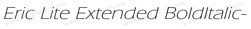 Eric Lite Extended BoldItalic字体转换